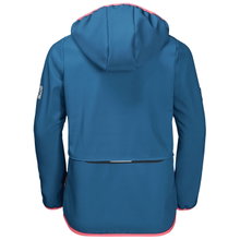 Jack Wolfskin Softshelljacke Fourwinds (wind-& wasserabweisend) waveblau Kinder